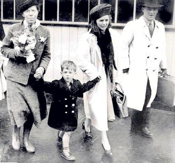Leonid Kulikovsky with his grandmother Olga, the Tsar's sister, and his mother